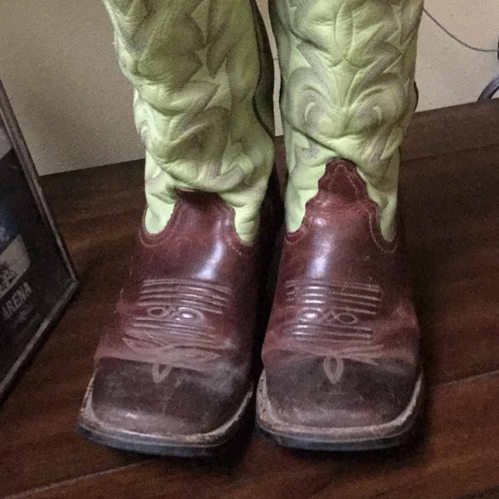 Tony lama buckaroo cowboy rodeo cowgirl festival boots tall ranch horse riding - Picture 2 of 14